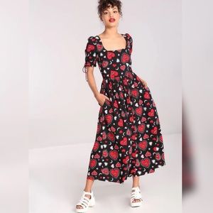 Hell Bunny Kate Heart Maxi Dress